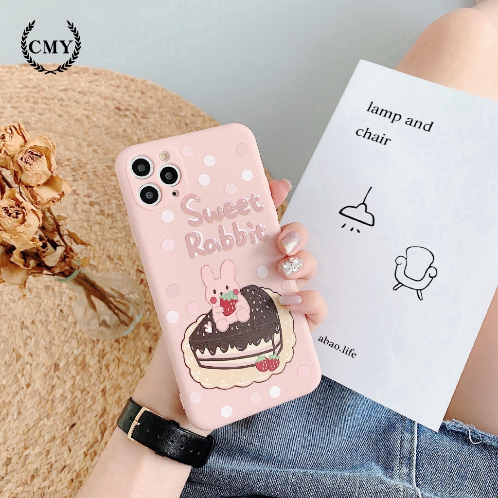 Ốp điện thoại in hình gấu và thỏ hoạt hình dễ thương cho iPhone 11/11Pro 11Pro Max X XR XS XS MAX 7 8 Plus SE | BigBuy360 - bigbuy360.vn