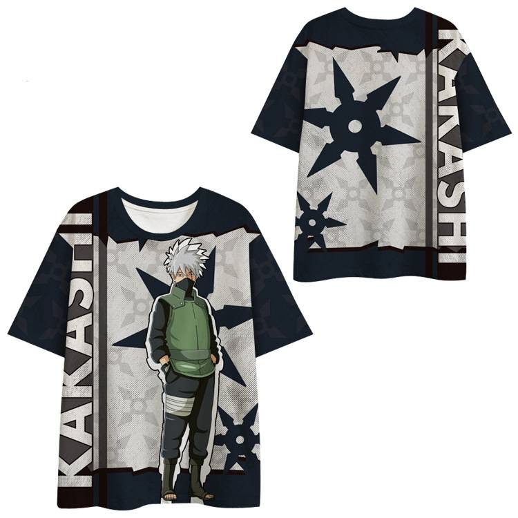 Áo Thun Ngắn Tay Dáng Rộng In Hình Anime NARUTO Giản Dị