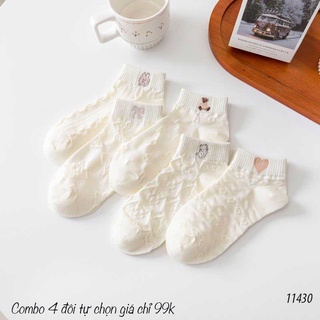Combo 4 đôi tất cotton