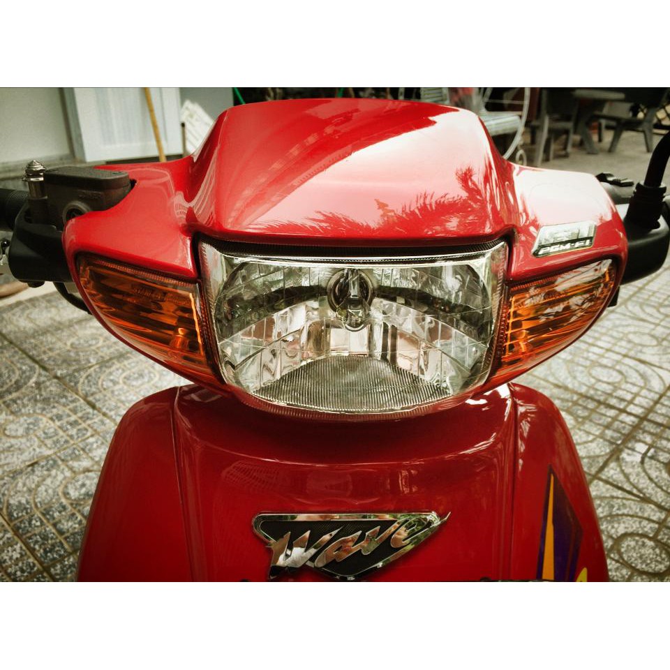 Dàn áo xe  Wave 110, Wave Thái, Wave 1 bóng, nhựa ABS nguyên sinh cao cấp, màu ĐỎ CỜ, tặng ngay bộ tem dán theo xe