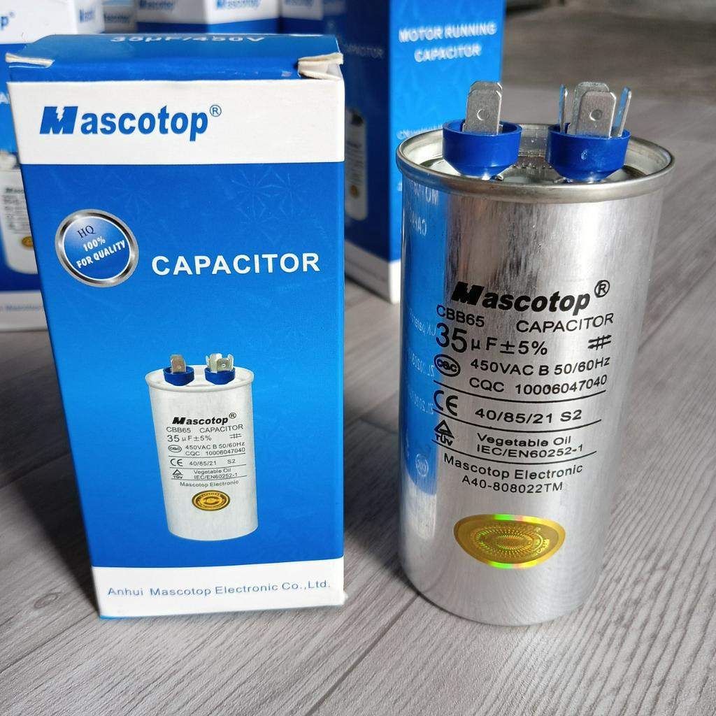 Tụ điều hòa - Tụ máy lạnh của Mascotop  2 chân và 3 chân