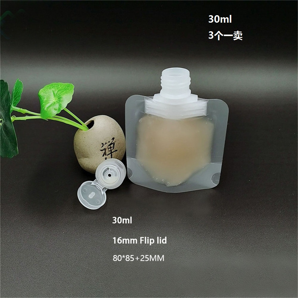 Bộ 3 Túi Đựng Dung Dịch Trang Điểm Trong Suốt Nhỏ Gọn Có Nắp Đậy Dung Tích 30ML/50ML/100ML