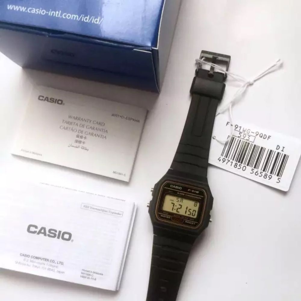 Đồng hồ Casio nam nữ chính hãng f94 , f91 , f201 , f200 - đồng hồ điện tử dây nhựa huyền thoại chống nước 5atm hàng xịn