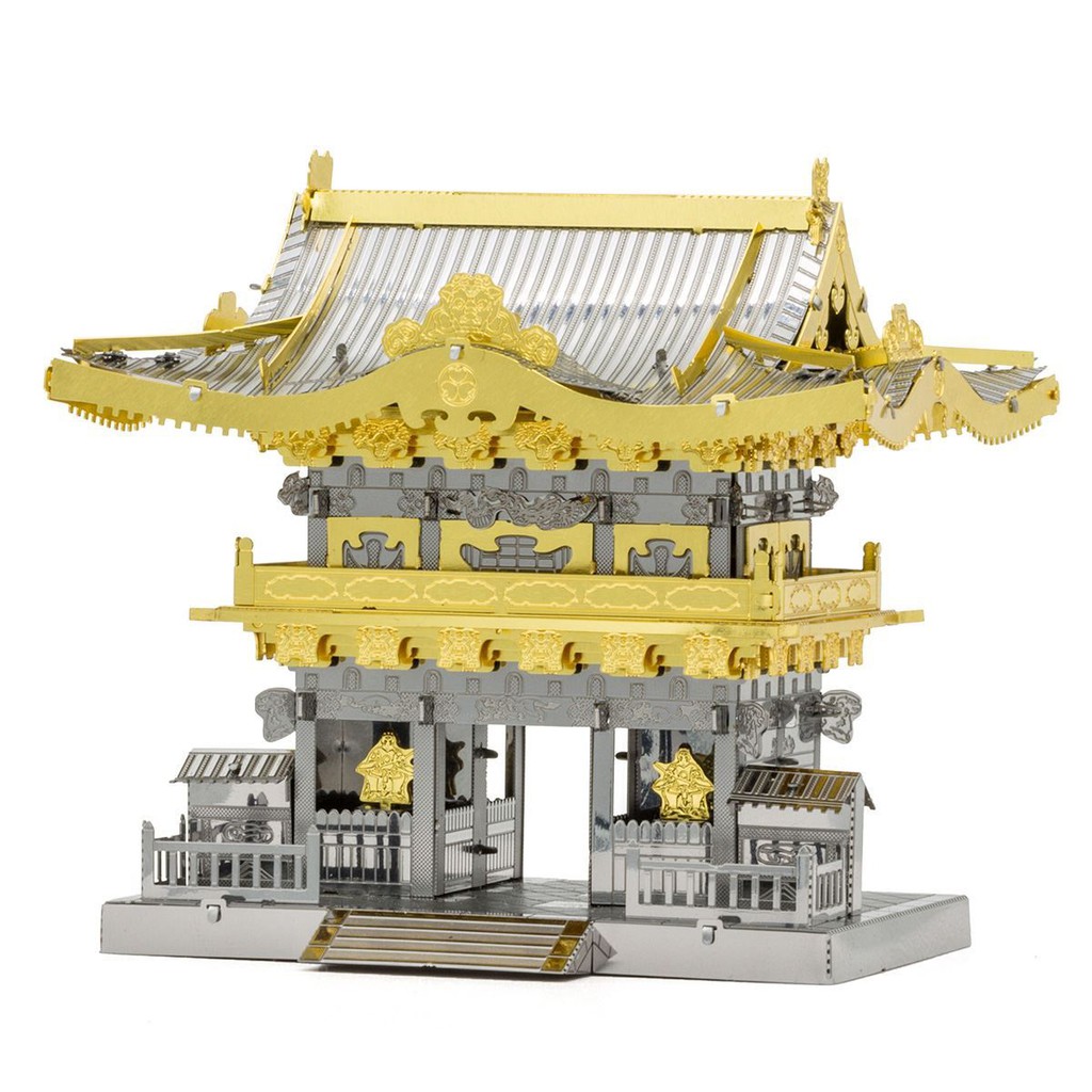 Tự Ráp Mô Hình 3D Thép Kiến Trúc Nhật Bản Chùa Gác Vàng Kinkaku-ji, Cổng Yomeimon, Chùa Asakusa Kannon