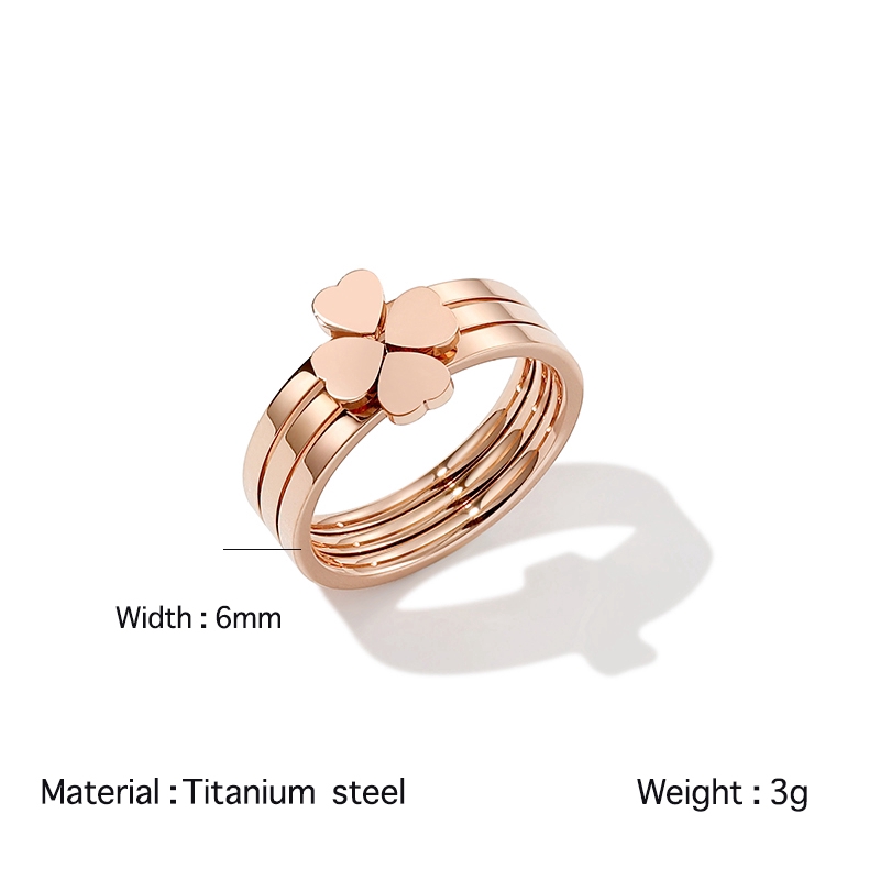 Bộ 3 nhẫn thép titanium ghép hình dành cho cặp đôi