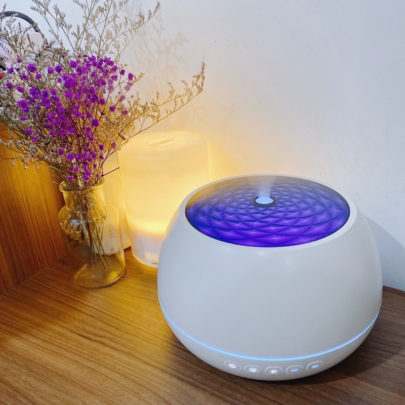 Máy Xông Tinh Dầu Trụ tròn 1000ml Có Tích Hợp LOA BLUETOOTH Tiện lợi, Phun sương khuếch tán tinh dầu giúp thư giãn thần