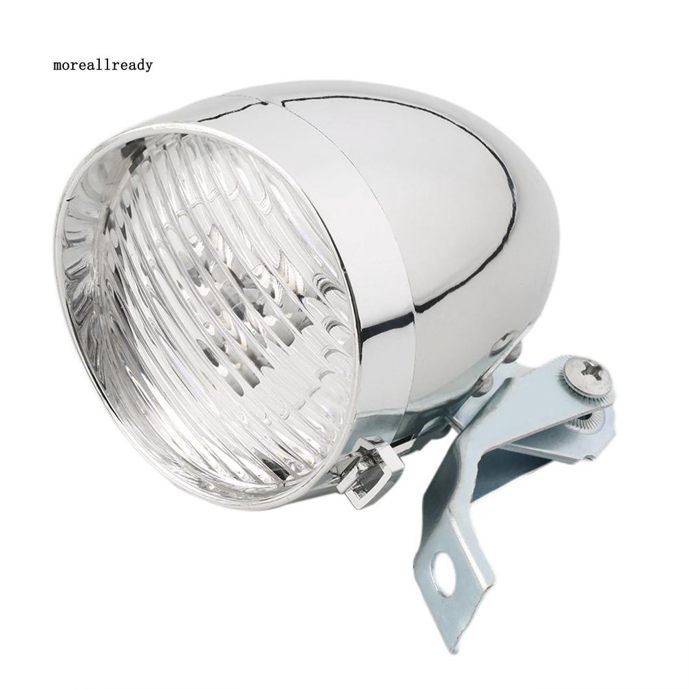 Đèn pha led 3 bóng 2 chế độ sáng kiểu cổ điển cho xe đạp