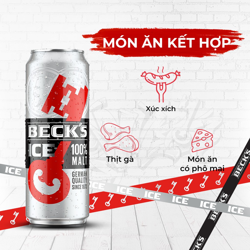 Thùng 24 Lon Beck'Ice Đức (330 ml/ lon)