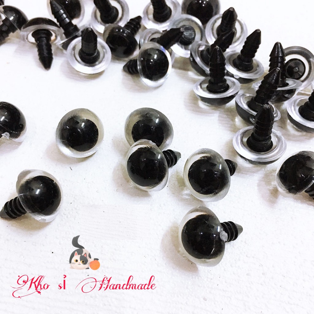 Mắt thú màu trong suốt có chốt an toàn cho bé -1 đôi