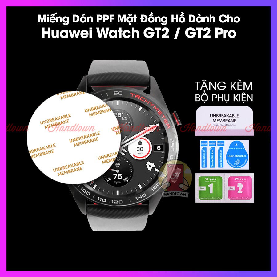 Combo 2 Miếng Dán Màn Hình Mặt Trước PPF Dành Cho Huawei Watch GT2 / GT 2 Pro / GT2 GT3 Pro GT 3 Runner 42 46 mm