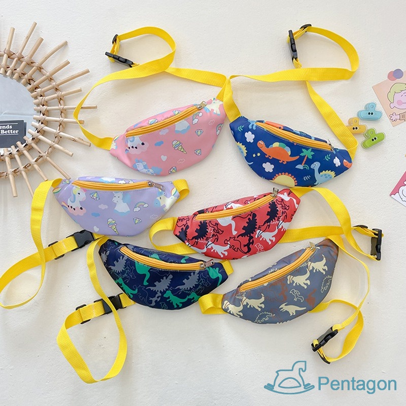Túi Đeo Trước Ngực In Họa Tiết Khủng Long Hoạt Hình Siêu Nhẹ Thời Trang Xuân Hè Dành Cho Bé