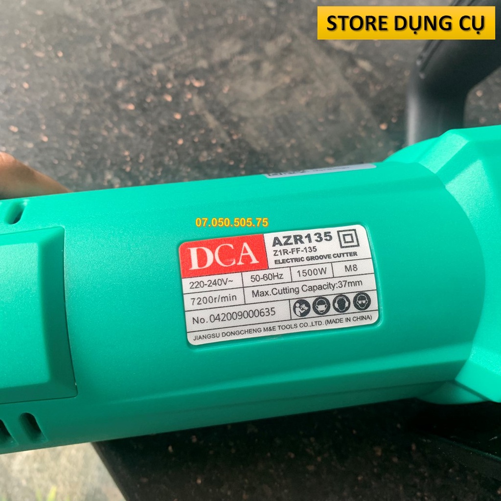 1500W Máy cắt rãnh tường chuyên nghiệp 135mm DCA AZR135 | Tặng Kèm 1 lưỡi cao cấp 133mm Z1R-FF-135