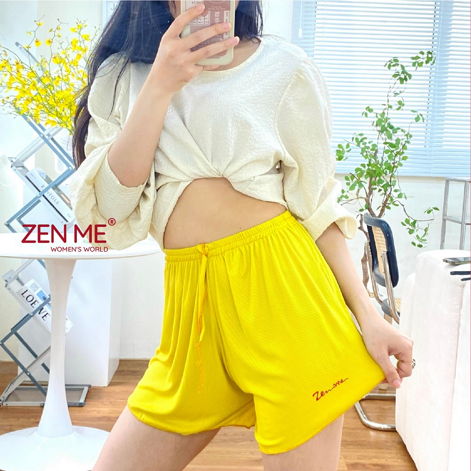 Quần đùi nữ mặc nhà Zen Me chất thun mát lạnh QD02 | BigBuy360 - bigbuy360.vn