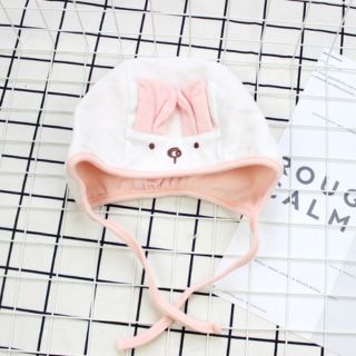 Nón vải thun cotton 2 tai cột dây