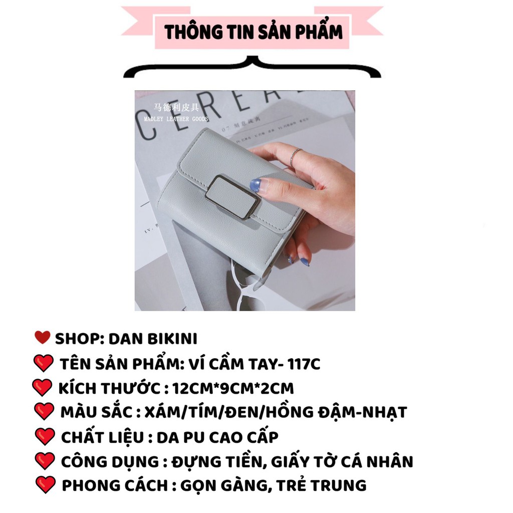 Ví Nữ ❤️FREESHIP❤️ Ví Nữ Cầm Tay Mini ❤️ Ví Nữ Đẹp nhỏ gọn giá rẻ mẫu 117C