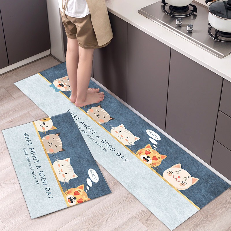 Thảm nhà bếp dài lau chân chống trượt tốt, thảm trải bếp lót sàn cao cấp DEXI
