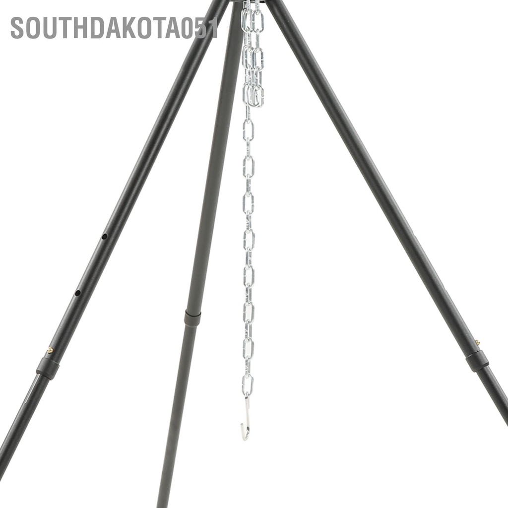 [Hàng HOT] Giá treo 3 chân cắm trại Độ cao có thể điều chỉnh chống cháy cho nấu ăn du lịch ngoài trời siêu gọn nhẹ【Southdakota051】