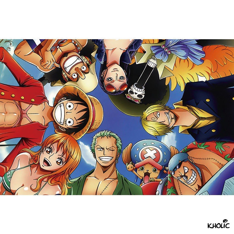 One piece, trò chơi ghép hình bằng gỗ, trò chơi ghép hình 300/520/1000 miếng, đồ chơi anime
