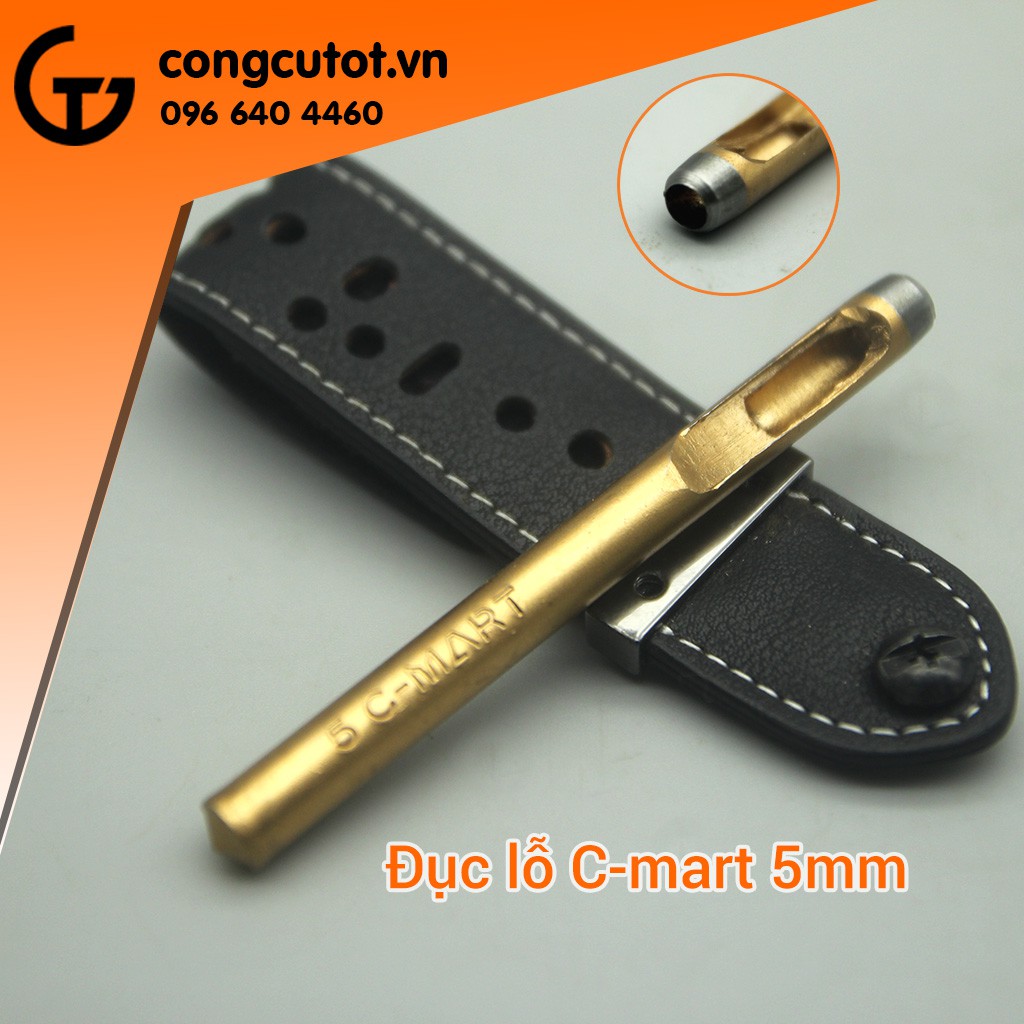 Dụng cụ đục lỗ da, lỗ vải, lỗ giấy 5mm A0107
