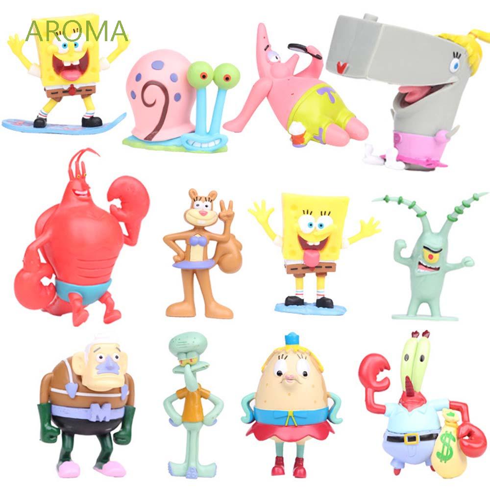 Set 12 Mô Hình Đồ Chơi Nhân Vật Phim Hoạt Hình Spongebob