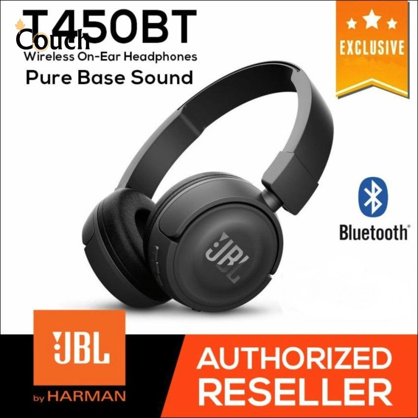 JBL T450BT Không Dây Bluetooth HeadPhone Phẳng-Có thể gập lại on-Ear Tai Nghe với Mic Tiếng Ồn Hủy Bỏ Tai Nghe 【couch】