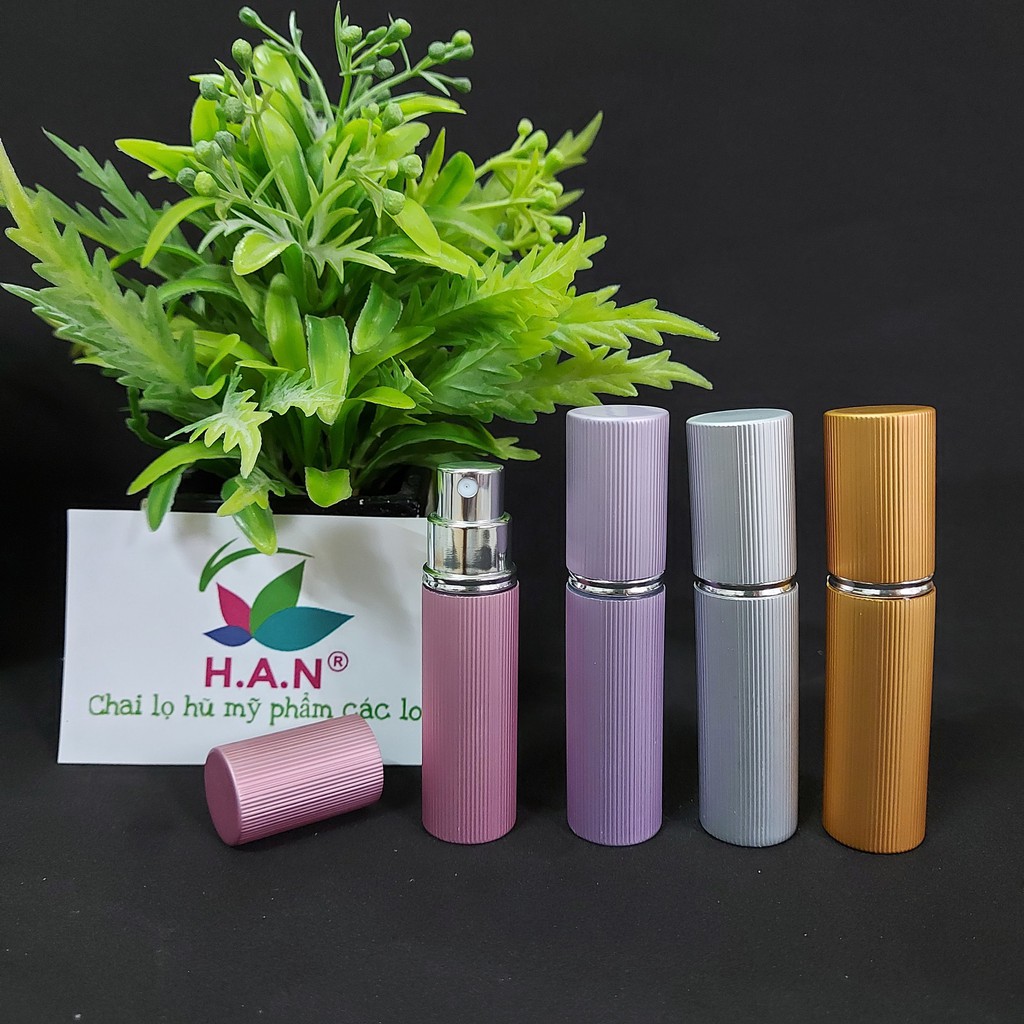 Chai rỗng chiết nước hoa dạng xịt 5ml, vỏ nhôm xịn 2 lớp - chai thủy tinh, lọ chiết nước hoa, ống chiết nước hoa