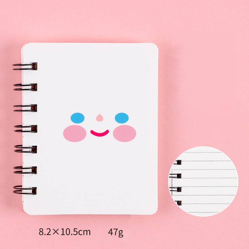 Sổ tay lò xo mini có dòng kẻ cute hình hoa cúc sắc màu dễ thương (8x10,5cm)