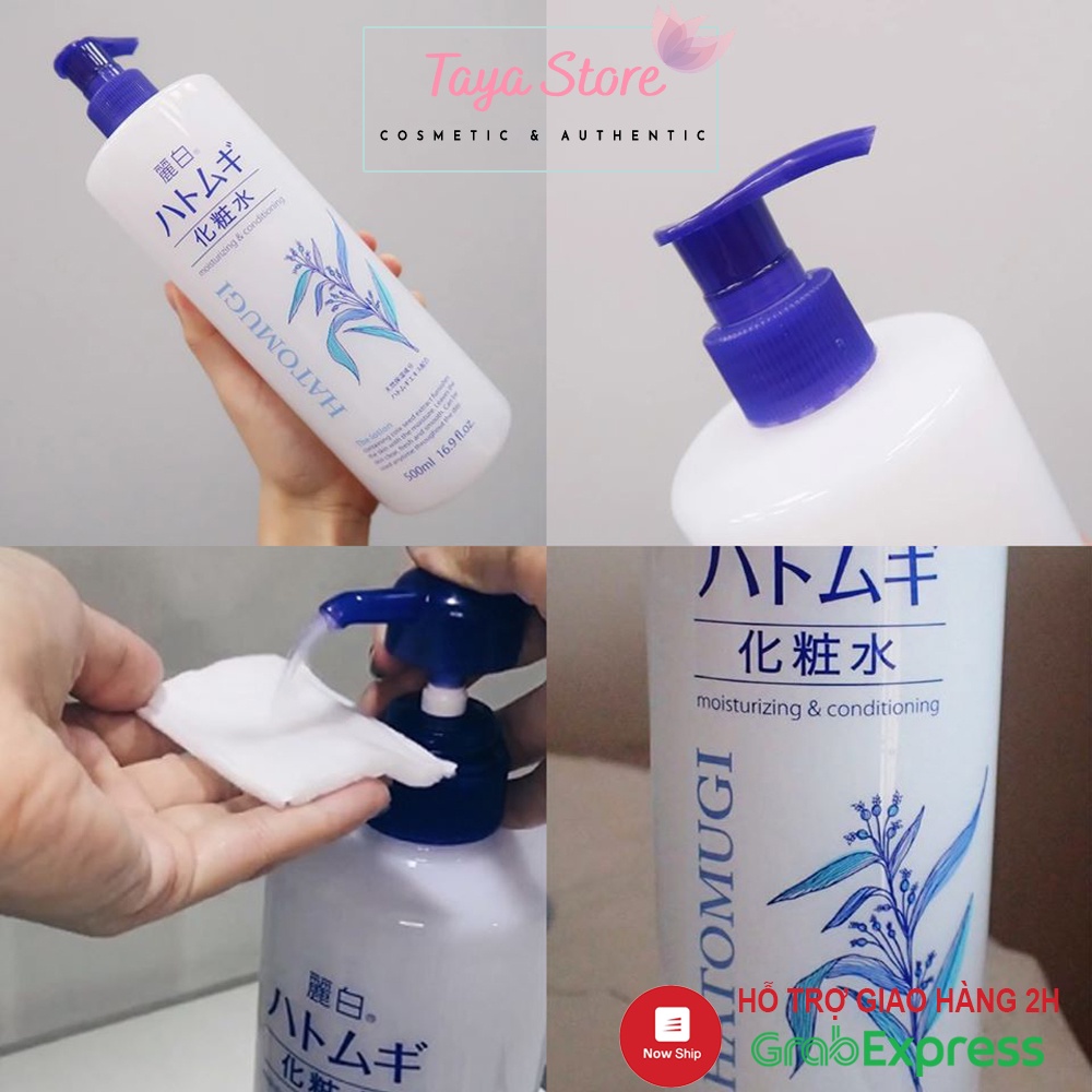 Nước hoa hồng dưỡng ẩm Ý Dĩ Hatomugi Moisturizing &amp; Conditioning The Lotion 500ml