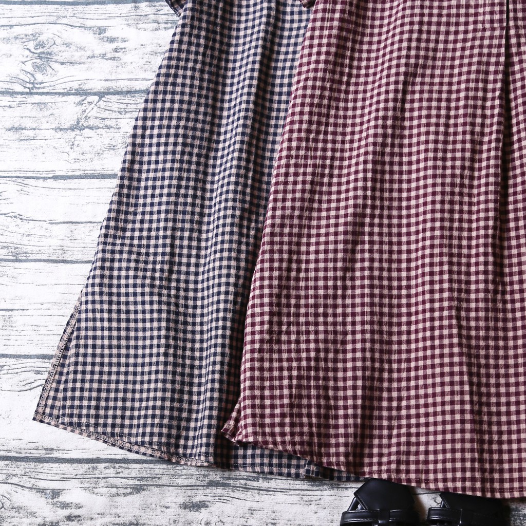 VÁY MORI CARO CỔ SEN CÓ TÚI XẺ VẠT