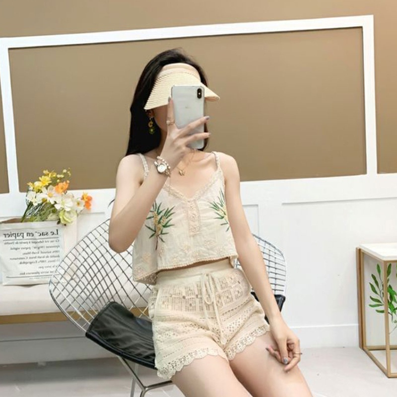 Áo Croptop Dệt Kim Hở Lưng Họa Tiết Hoa Thời Trang Mùa Hè Cho Nữ