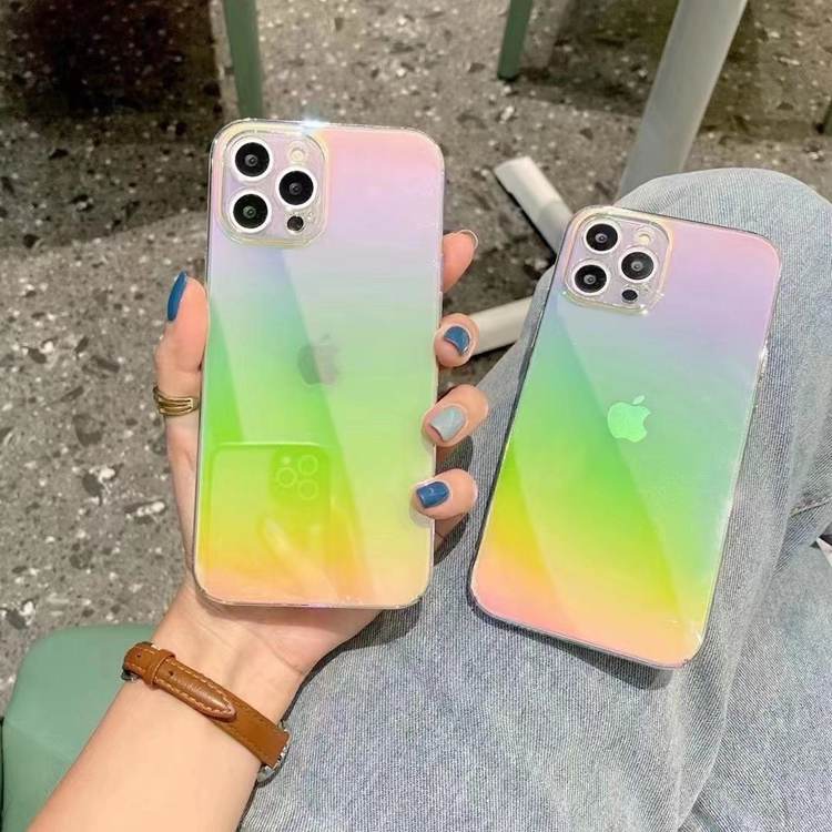 iPhone case is suitable for iPhone 11Pro Max 12 Pro 12 Pro Max 12 mini11 pro 7/8 Plus 7/8 se20 transparent color light mobile phone case