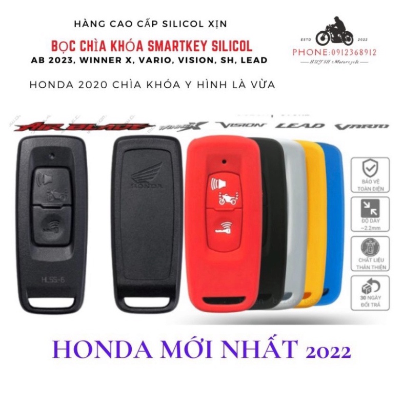 Bọc Chìa Khoá Smartkey Honda Winner X 2022, AB 160/125 2023 Mới, LEAD 2022, VARIO 2022, Vision 2021 - 2022 Ảnh thật Sp