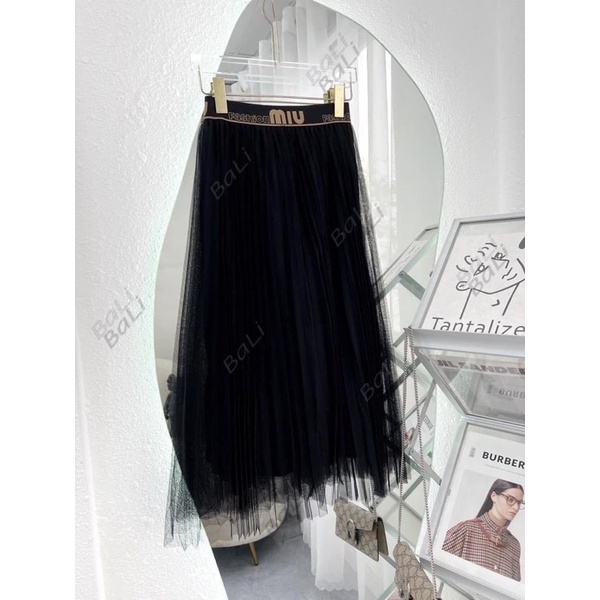 CHÂN VÁY LƯỚI MIDI CẠP MIU DÁNG DÀI QUẢNG CHÂU MS13110