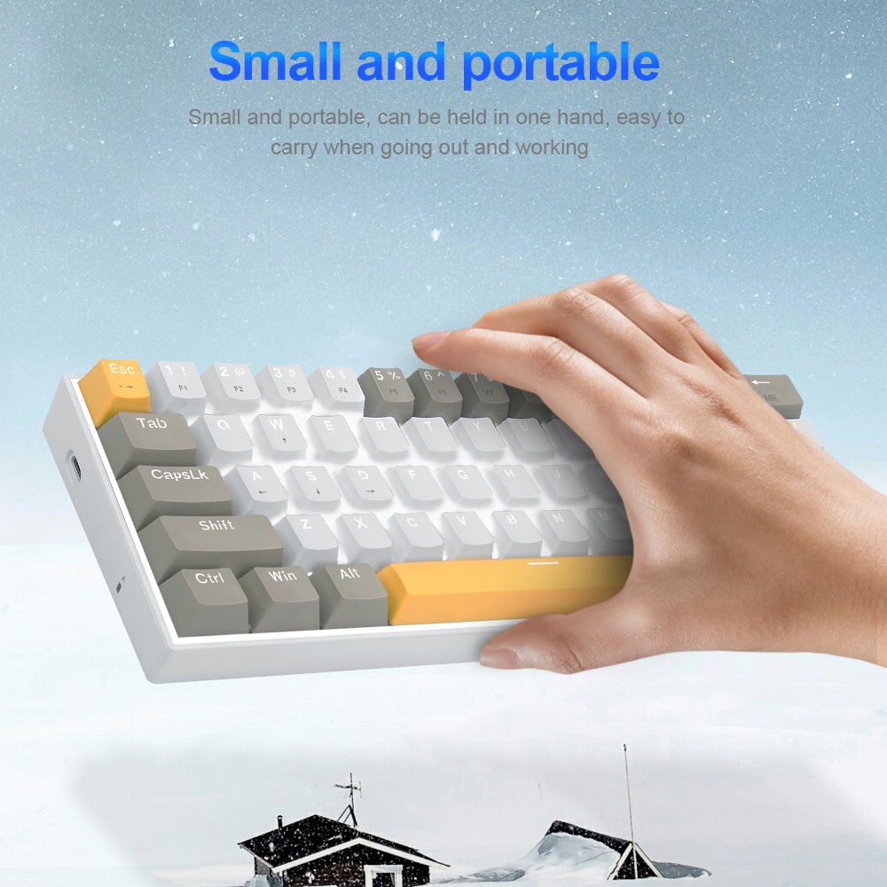 Bàn phím cơ máy tính Redragon Lakshmi K606 có dây cáp cổng USB 61 phím dành cho chơi game