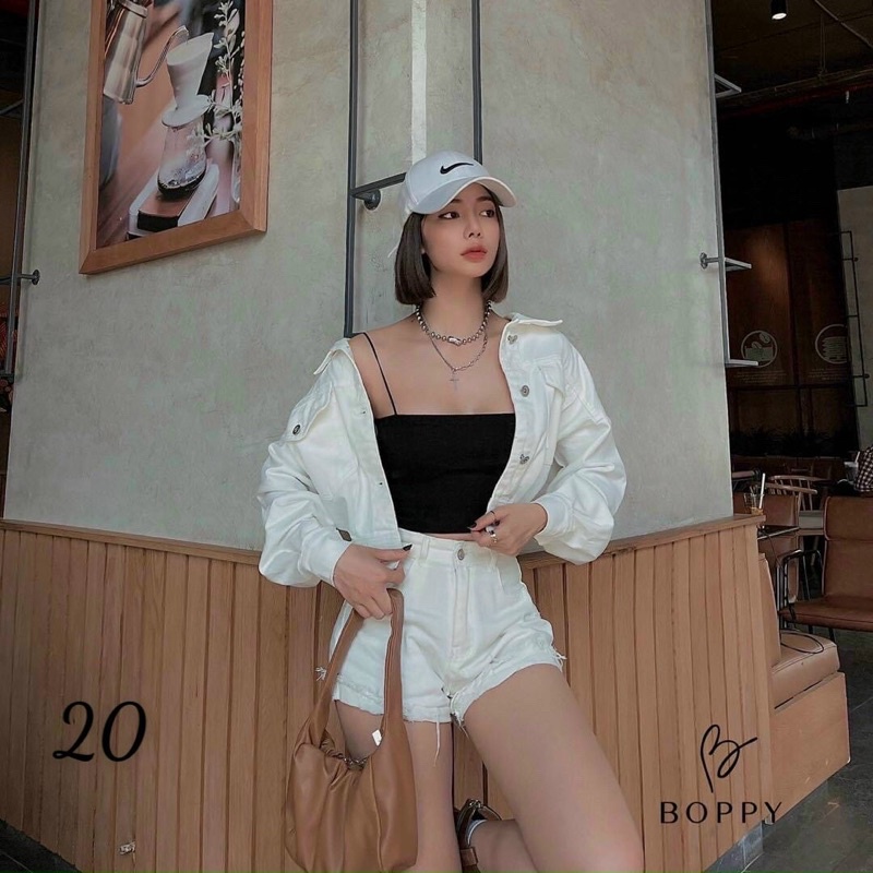 Khoác kaki jacket croptop jeans kaki dày đẹp- hình thật chính chủ