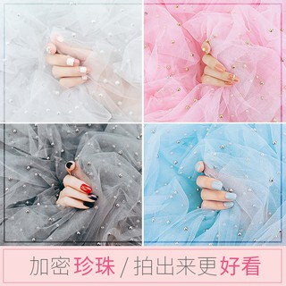 Vải Lưới Đính Ngọc Trai Phụ Kiện Chụp Ảnh