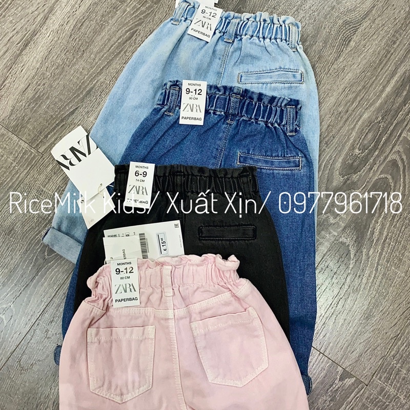 Quần jean baggy Zara cho bé gái và bé trai xuất dư xịn
