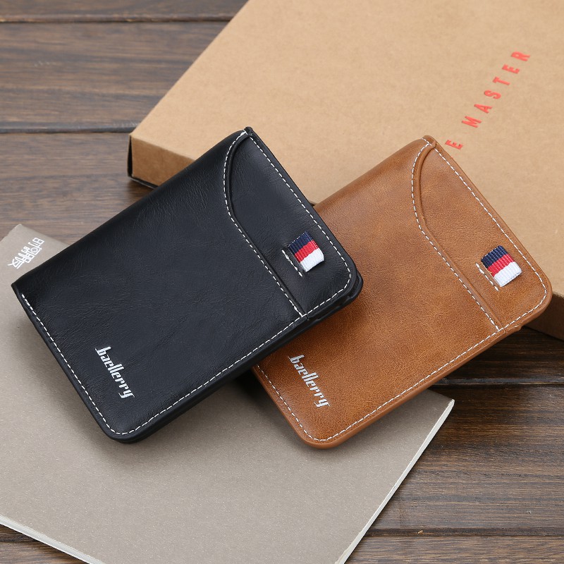 Ví nam mini dáng đứng gấp ba Bosumy D1309 full hộp lịch lãm