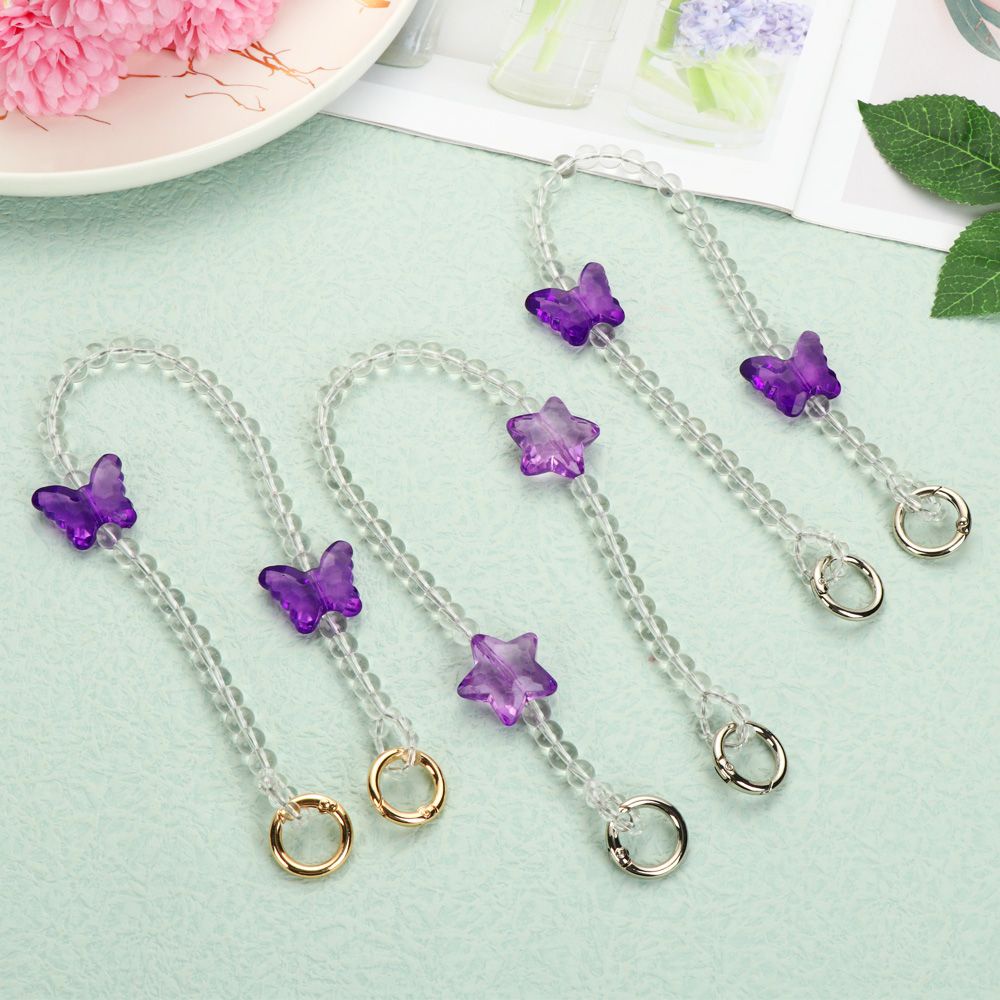 Dây đeo dạng chuỗi hạt ngọc trai pha lê trơn ngắn nhiều kiểu chất lượng cao thay thế cho túi xách