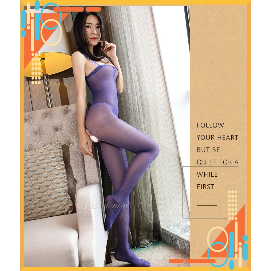 Tất lưới toàn thân đính đá - Bodystocking