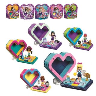 FREESHIP ĐƠN 50K - Lắp ráp kiểu lego friends chiếc hộp trái tim