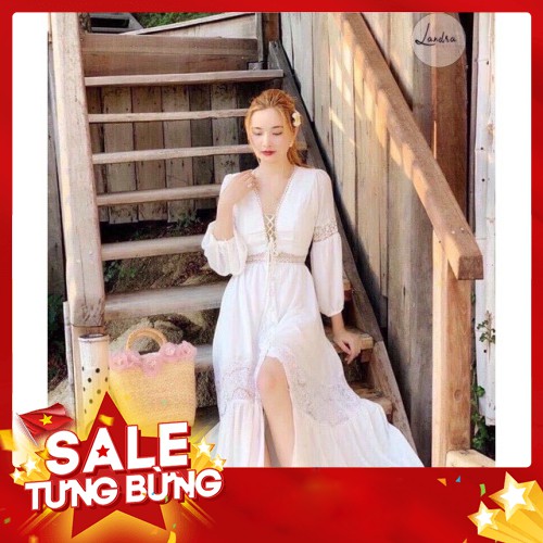 -HÀNG NHẬP KHẨU Đầm dự tiệc cao cấp maxi trắng phối ren dáng dài siêu đẹp MSP021 chất liệu Chiffor Liên hệ mua hàng 084.