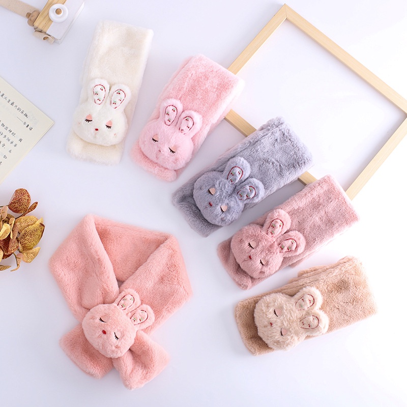 Khăn choàng cổ giả lông thỏ dễ thương cho bé