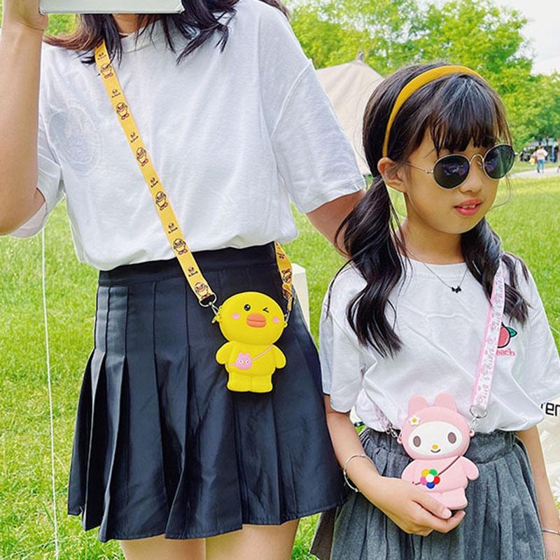 Túi đeo chéo bằng silicon kiểu hoạt hình dễ thương cho mẹ và bé