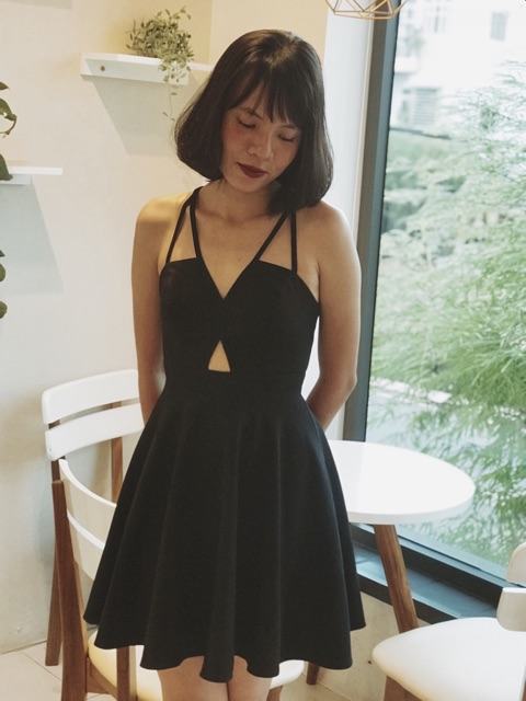 Đầm Dear moon Black Cut-out cocktail