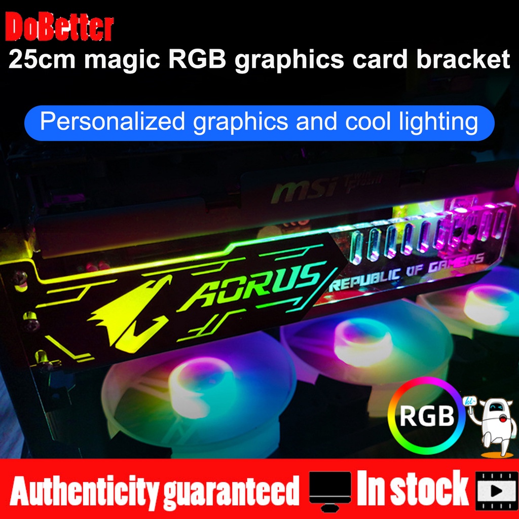 Giá đỡ card đồ họa COOLMOON 28cm cỡ lớn/nhỏ 4PIN RGB LED GPU cho máy tính