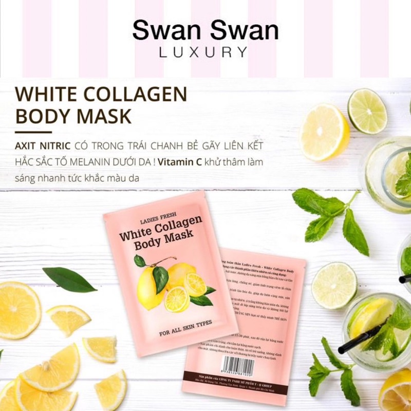 Ủ Chanh Body White Collagen Mask 1 Túi | BigBuy360 - bigbuy360.vn