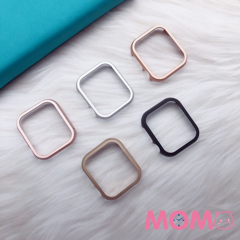 Ốp khung kim loại bảo vệ đồng hồ apple watch 7 SE 6 5 4 3 2 1 41mm 45mm 42mm 38mm 40mm 44mm