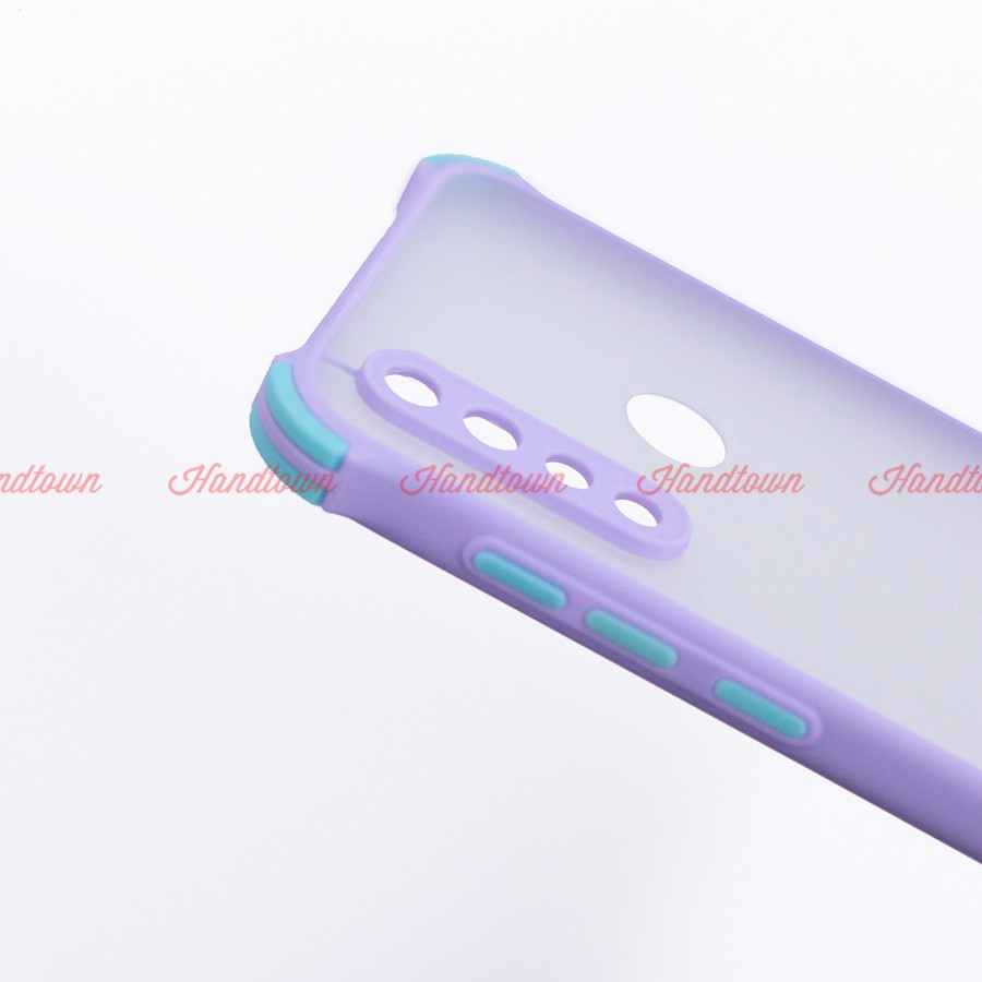 Ốp Lưng Chống Sốc Nhám Xiaomi Redmi Note 8 Viền Màu Thời Trang TPU Viền Dẻo Lưng Cứng