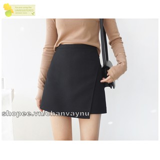 Quần giả Váy vạt xéo Đen